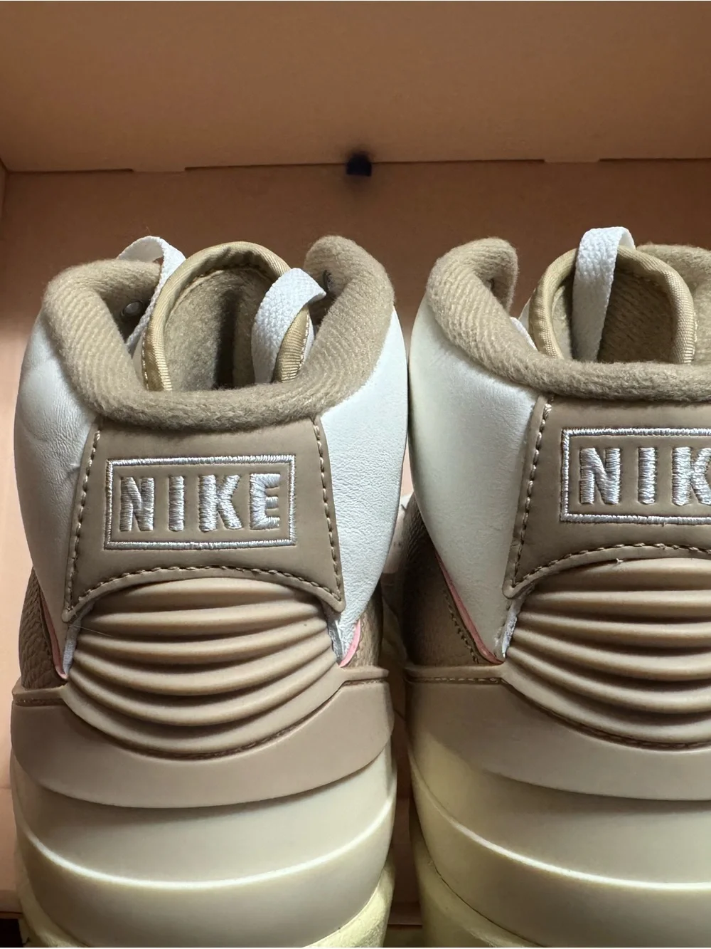 Jordan Tan Beige Sneaker Inner Lining with Brand Tag